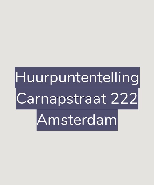 Foto gevel Huurpuntentelling voor Carnapstraat 222, Amsterdam