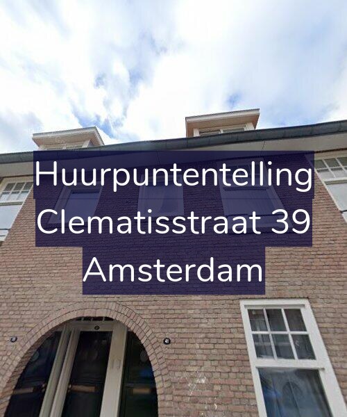 Foto gevel Huurpuntentelling voor Clematisstraat 39, Amsterdam