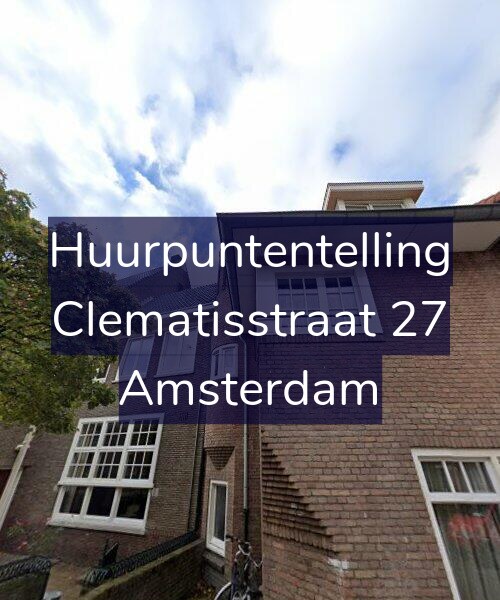 Foto gevel Huurpuntentelling voor Clematisstraat 27, Amsterdam