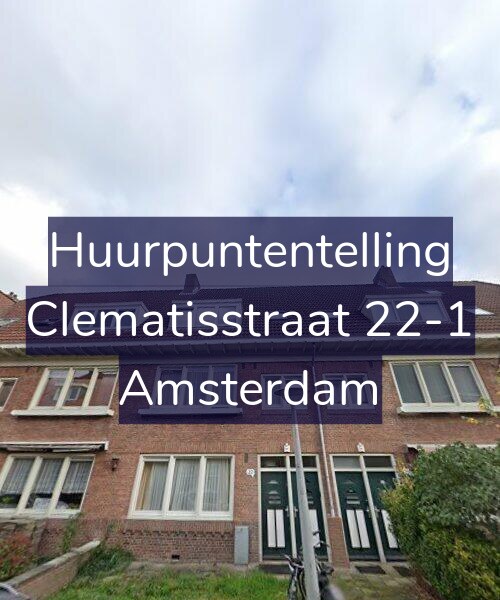 Foto gevel Huurpuntentelling voor Clematisstraat 22-1, Amsterdam
