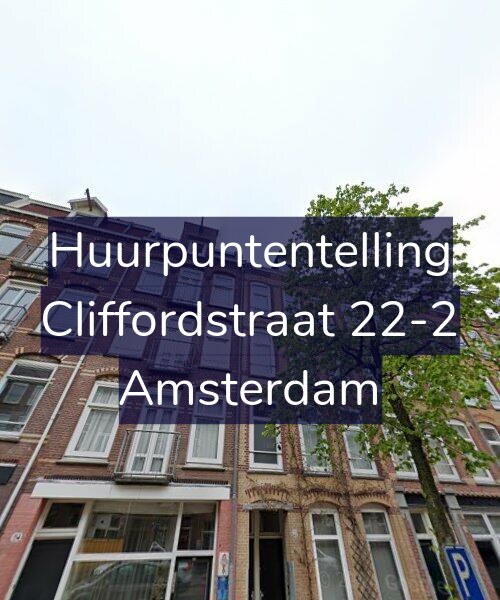 Foto gevel Huurpuntentelling voor Cliffordstraat 22-2, Amsterdam