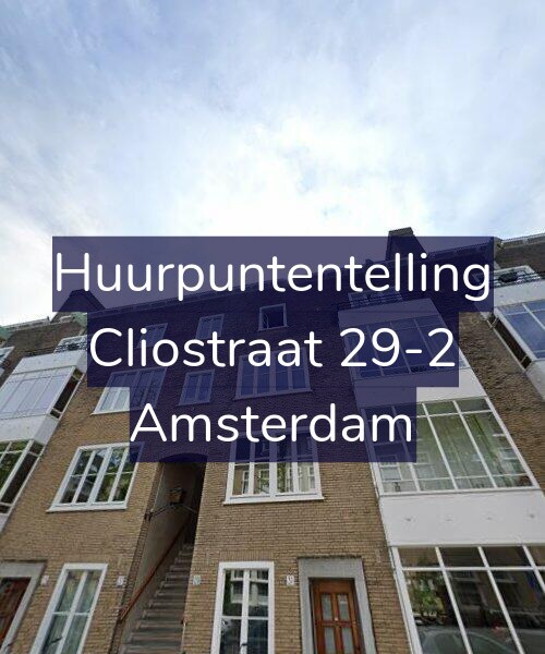 Foto gevel Huurpuntentelling voor Cliostraat 29-2, Amsterdam