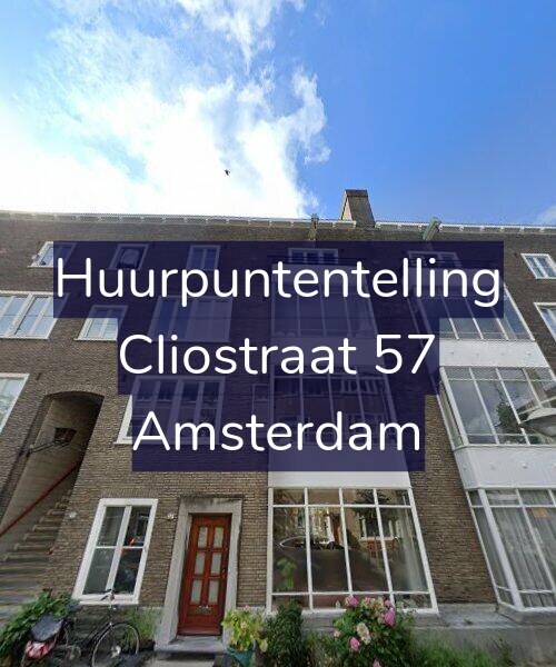 Foto gevel Huurpuntentelling voor Cliostraat 57, Amsterdam