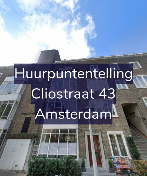 Foto gevel Huurpuntentelling voor Cliostraat 43, Amsterdam