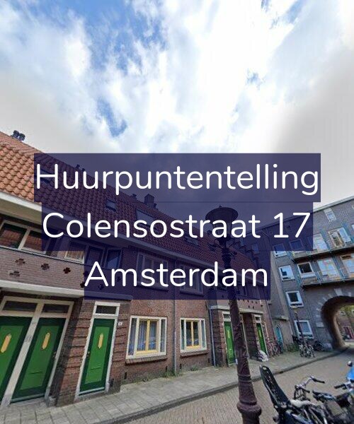 Foto gevel Huurpuntentelling voor Colensostraat 17, Amsterdam