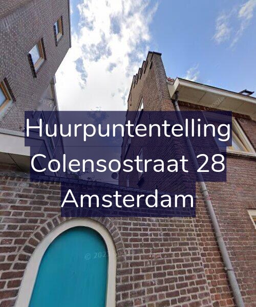 Foto gevel Huurpuntentelling voor Colensostraat 28, Amsterdam