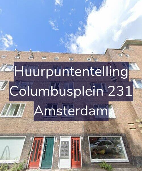 Foto gevel Huurpuntentelling voor Columbusplein 231, Amsterdam