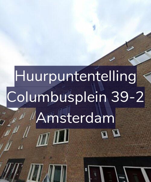 Foto gevel Huurpuntentelling voor Columbusplein 39-2, Amsterdam