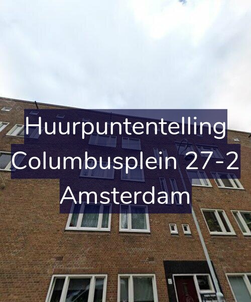 Foto gevel Huurpuntentelling voor Columbusplein 27-2, Amsterdam