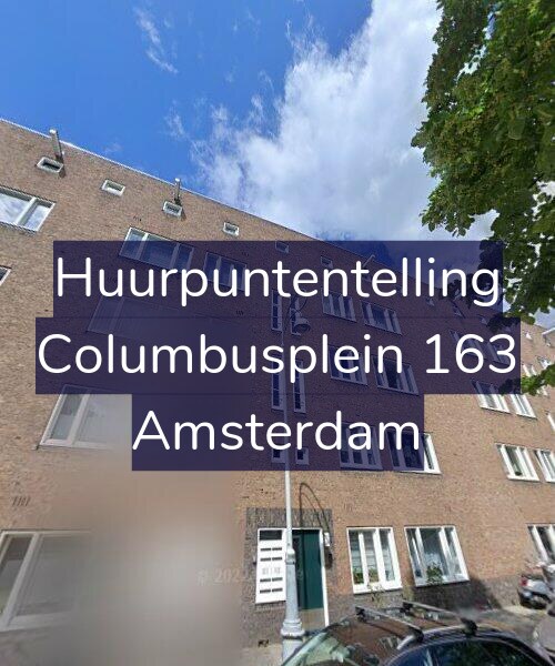 Foto gevel Huurpuntentelling voor Columbusplein 163, Amsterdam