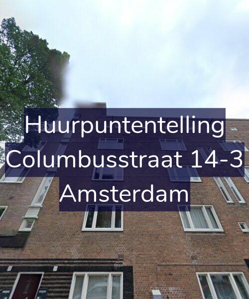 Foto gevel Huurpuntentelling voor Columbusstraat 14-3, Amsterdam