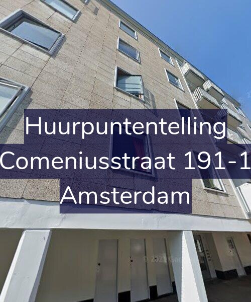 Foto gevel Huurpuntentelling voor Comeniusstraat 191-1, Amsterdam