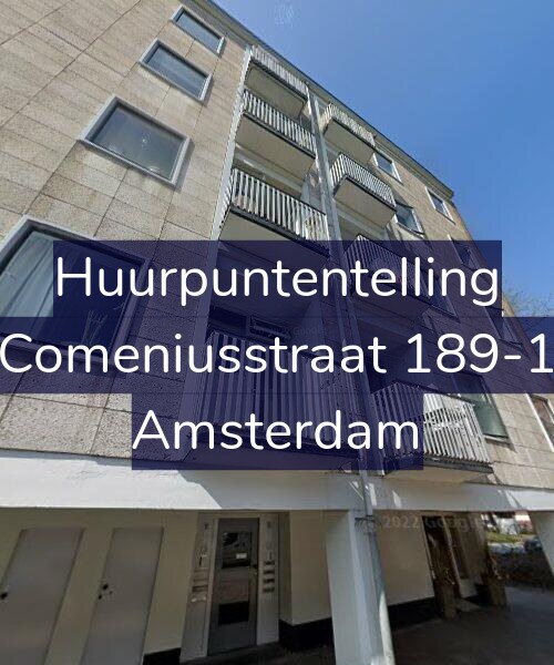 Foto gevel Huurpuntentelling voor Comeniusstraat 189-1, Amsterdam