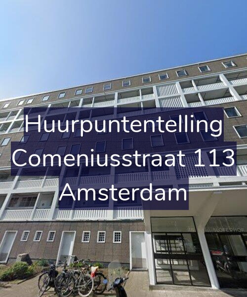 Foto gevel Huurpuntentelling voor Comeniusstraat 113, Amsterdam