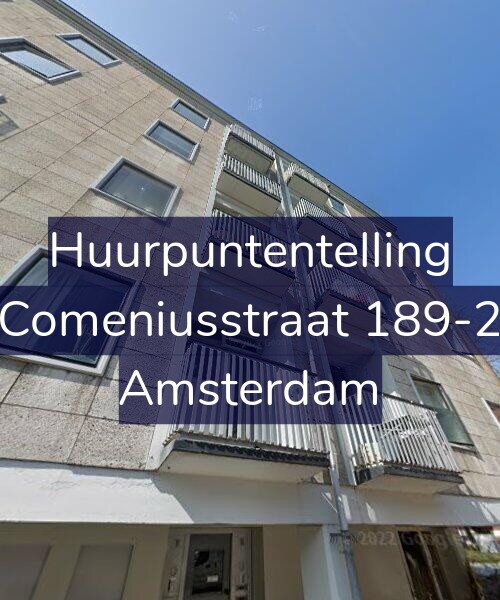 Foto gevel Huurpuntentelling voor Comeniusstraat 189-2, Amsterdam
