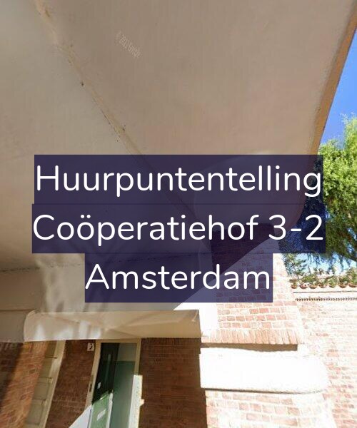 Foto gevel Huurpuntentelling voor Coöperatiehof 3-2, Amsterdam