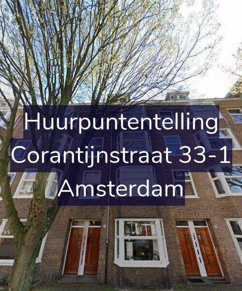 Foto gevel Huurpuntentelling voor Corantijnstraat 33-1, Amsterdam