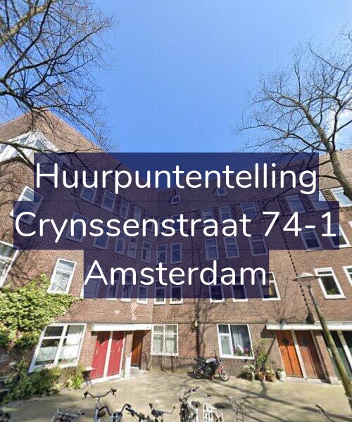Foto gevel Huurpuntentelling voor Crynssenstraat 74-1, Amsterdam