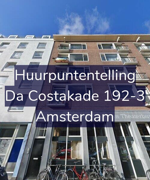 Foto gevel Huurpuntentelling voor Da Costakade 192-3, Amsterdam