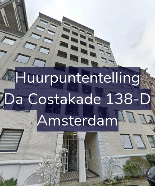 Foto gevel Huurpuntentelling voor Da Costakade 138-D, Amsterdam