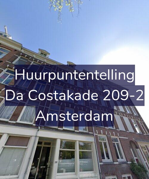 Foto gevel Huurpuntentelling voor Da Costakade 209-2, Amsterdam
