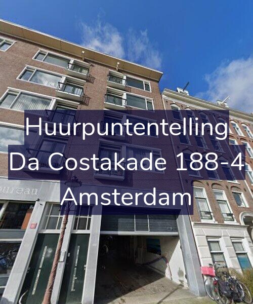 Foto gevel Huurpuntentelling voor Da Costakade 188-4, Amsterdam
