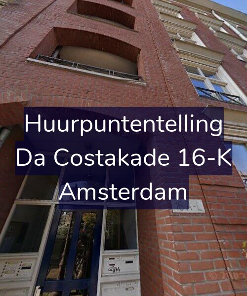Foto gevel Huurpuntentelling voor Da Costakade 16-K, Amsterdam