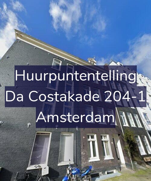 Foto gevel Huurpuntentelling voor Da Costakade 204-1, Amsterdam
