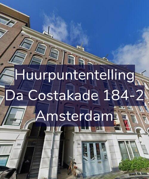 Foto gevel Huurpuntentelling voor Da Costakade 184-2, Amsterdam