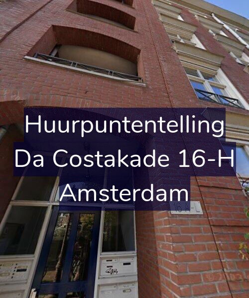 Foto gevel Huurpuntentelling voor Da Costakade 16-H, Amsterdam