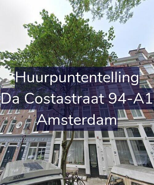 Foto gevel Huurpuntentelling voor Da Costastraat 94-A1, Amsterdam