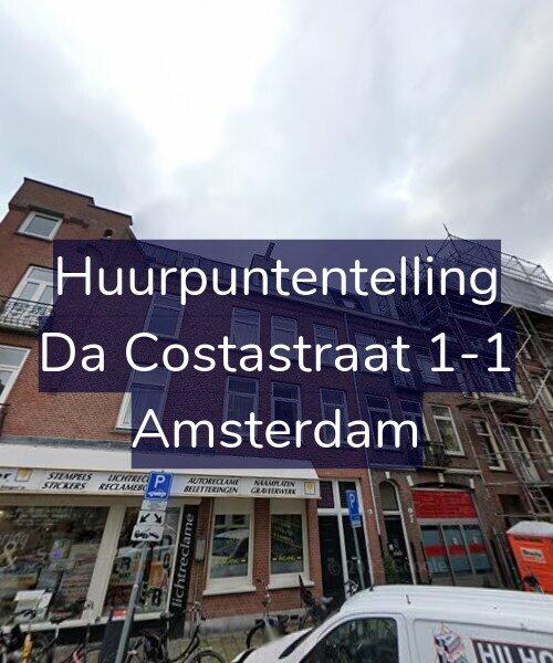 Foto gevel Huurpuntentelling voor Da Costastraat 1-1, Amsterdam