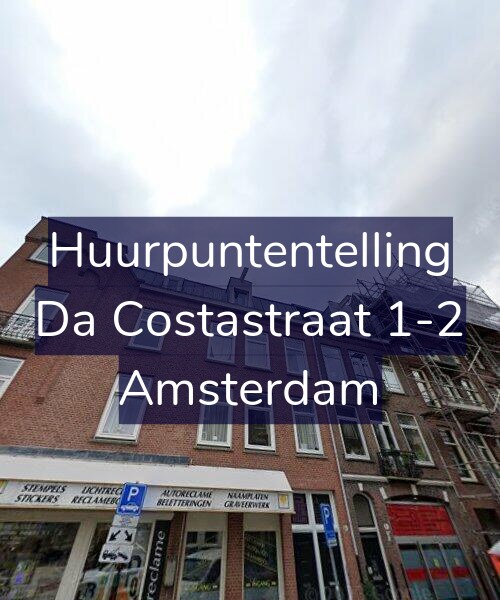 Foto gevel Huurpuntentelling voor Da Costastraat 1-2, Amsterdam