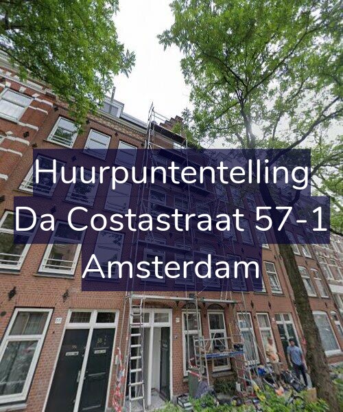 Foto gevel Huurpuntentelling voor Da Costastraat 57-1, Amsterdam
