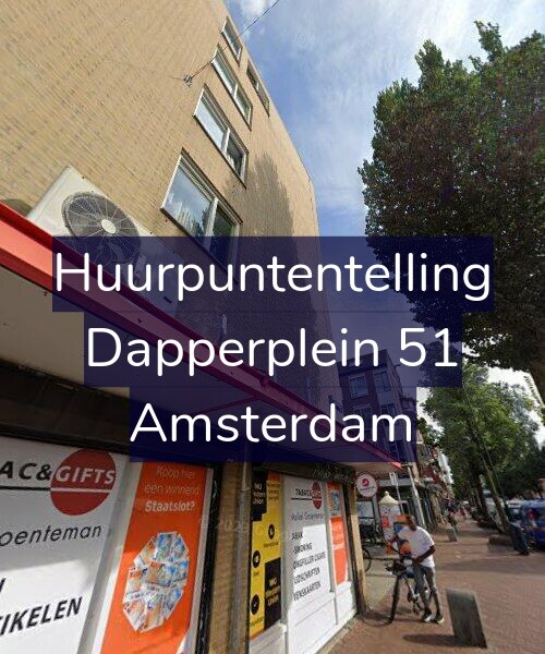 Foto gevel Huurpuntentelling voor Dapperplein 51, Amsterdam
