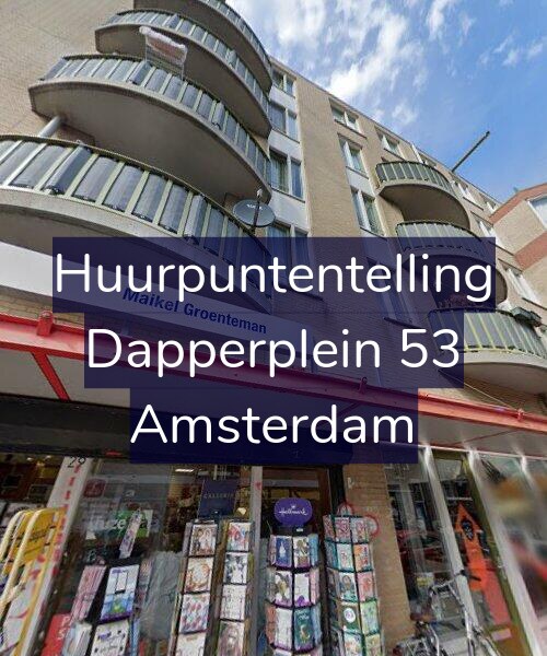 Foto gevel Huurpuntentelling voor Dapperplein 53, Amsterdam