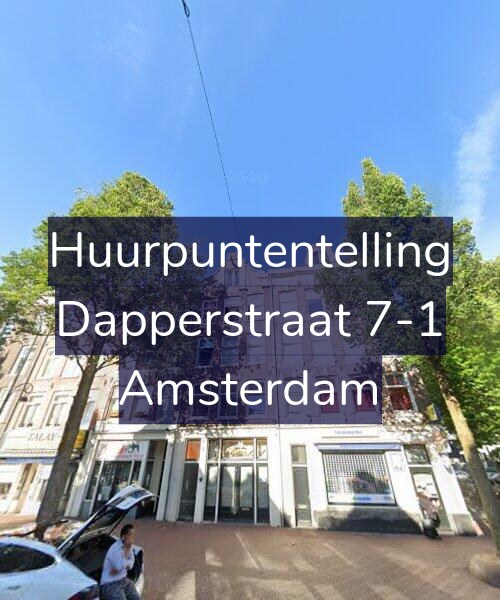 Foto gevel Huurpuntentelling voor Dapperstraat 7-1, Amsterdam