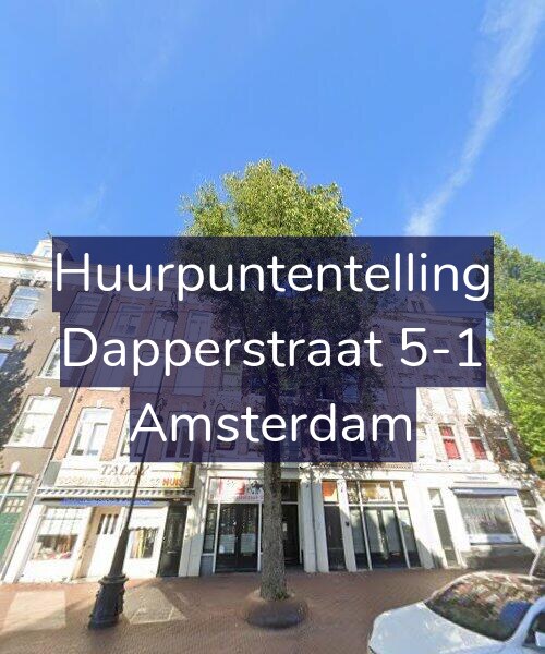 Foto gevel Huurpuntentelling voor Dapperstraat 5-1, Amsterdam