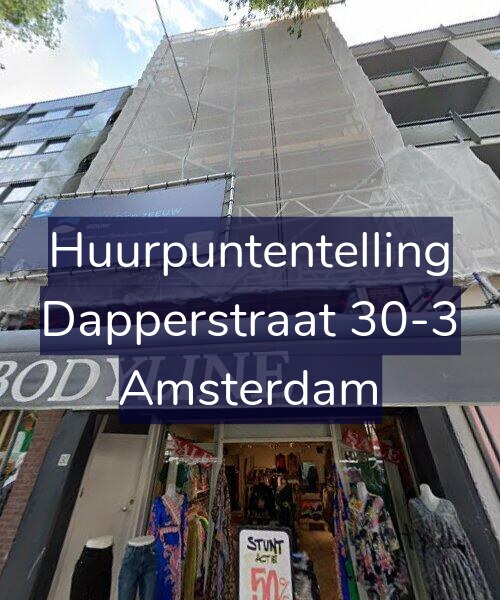 Foto gevel Huurpuntentelling voor Dapperstraat 30-3, Amsterdam