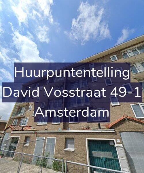 Foto gevel Huurpuntentelling voor David Vosstraat 49-1, Amsterdam