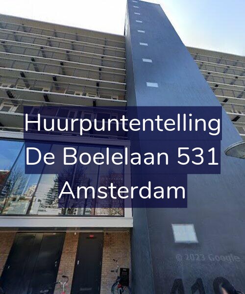 Foto gevel Huurpuntentelling voor De Boelelaan 531, Amsterdam