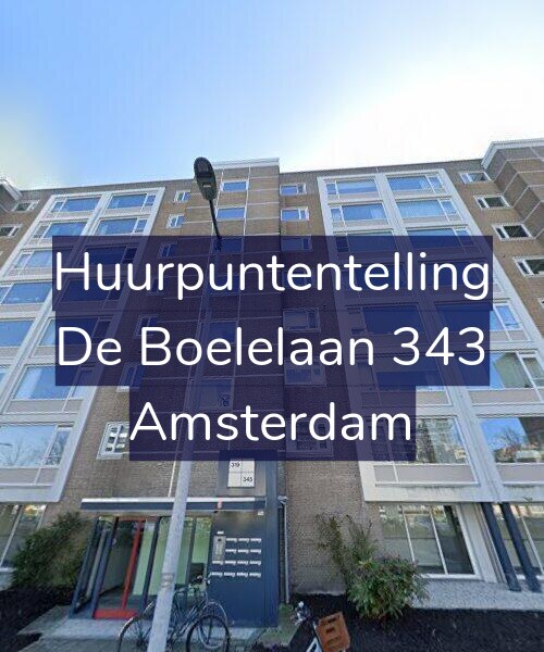 Foto gevel Huurpuntentelling voor De Boelelaan 343, Amsterdam