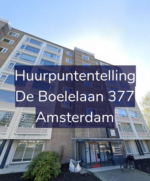 Foto gevel Huurpuntentelling voor De Boelelaan 377, Amsterdam