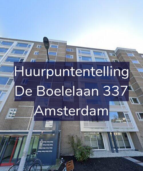 Foto gevel Huurpuntentelling voor De Boelelaan 337, Amsterdam