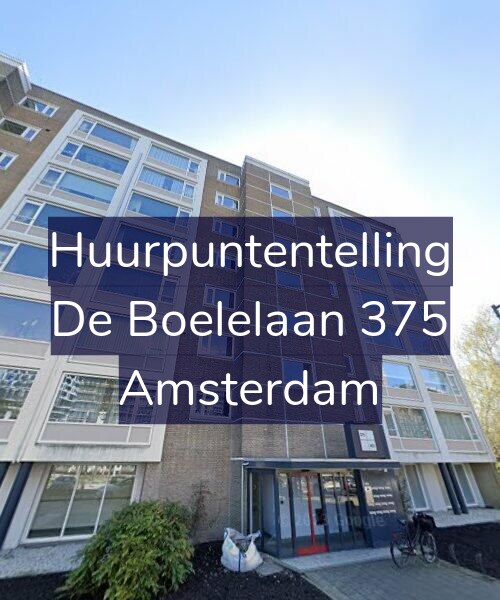 Foto gevel Huurpuntentelling voor De Boelelaan 375, Amsterdam