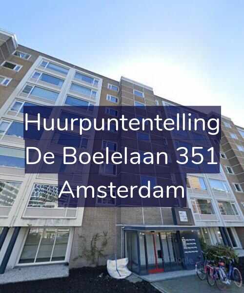 Foto gevel Huurpuntentelling voor De Boelelaan 351, Amsterdam