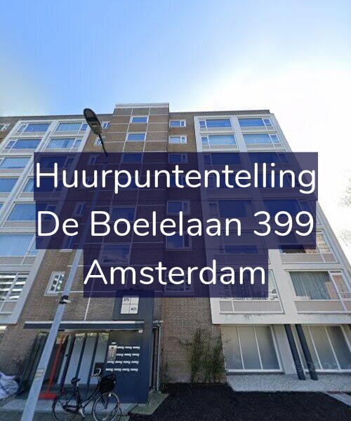 Foto gevel Huurpuntentelling voor De Boelelaan 399, Amsterdam