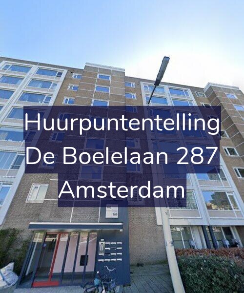Foto gevel Huurpuntentelling voor De Boelelaan 287, Amsterdam