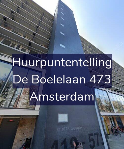 Foto gevel Huurpuntentelling voor De Boelelaan 473, Amsterdam
