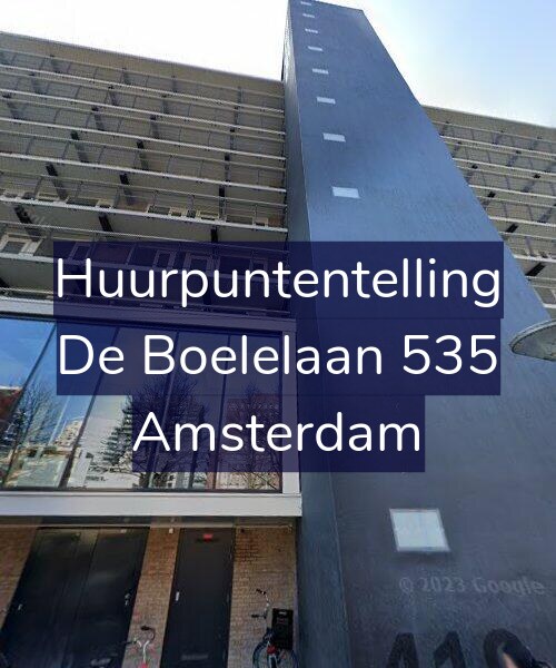 Foto gevel Huurpuntentelling voor De Boelelaan 535, Amsterdam